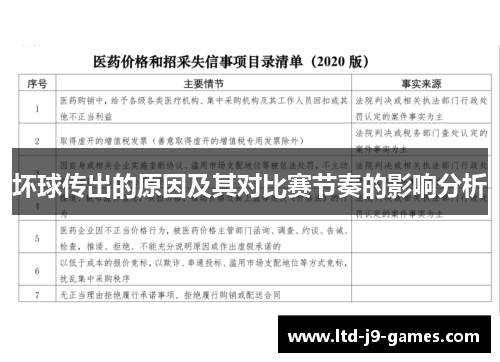 坏球传出的原因及其对比赛节奏的影响分析 坏球传出的原因及其对比赛节奏的影响分析